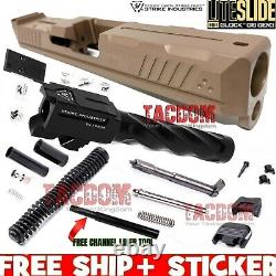 Strike Industrie LITE FDE slide for Glok 19 & P80 PF940C + Parts Kit + Barrel