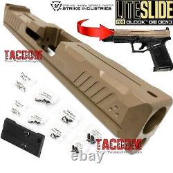 Strike Industrie LITE FDE slide for Glok 19 & P80 PF940C + Parts Kit + Barrel