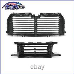 Upper&Lower Radiator Shutter Black Grille Assembly Kit For 2015-2017 Ford F-150