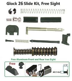 Upper Slide Parts Kits For Glock Gen1-3 G26 Polymer 80 FREE SIGHTS