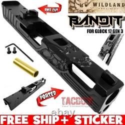 WILDLAND BANDIT BLACK FIREBIRD SLIDE For GLOCK 17 GEN 3 + OPTIC HEIGHT SIGHTS