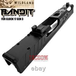 WILDLAND BANDIT BLACK FIREBIRD SLIDE For GLOCK 17 GEN 3 + OPTIC HEIGHT SIGHTS