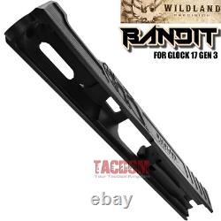 WILDLAND BANDIT BLACK FIREBIRD SLIDE For GLOCK 17 GEN 3 + OPTIC HEIGHT SIGHTS