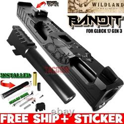 WILDLAND COMPLETE BANDIT FIREBIRD SLIDE For GLOCK 17 GEN 3 SERRATED BARREL SIGHT