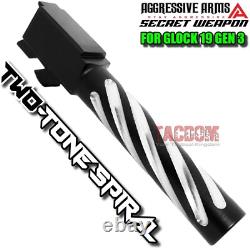 ZAFFIRI COMPLETE BLACK ZPS. 4 SLIDE For GLOCK 19 GEN 3 SPIRAL BARREL UPPER PARTS