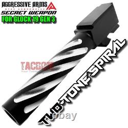 ZAFFIRI COMPLETE BLACK ZPS. 4 SLIDE For GLOCK 19 GEN 3 SPIRAL BARREL UPPER PARTS