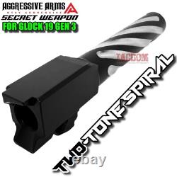 ZAFFIRI COMPLETE BLACK ZPS. 4 SLIDE For GLOCK 19 GEN 3 SPIRAL BARREL UPPER PARTS