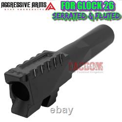 ZAFFIRI COMPLETE SHINY GOLD ZPS. 2 SLIDE For GLOCK 26 + SERRATED BARREL + PARTS