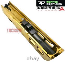 ZAFFIRI COMPLETE SHINY GOLD ZPS. 2 SLIDE For GLOCK 26 + SERRATED BARREL + PARTS