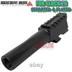 ZAFFIRI COMPLETE SHINY GOLD ZPS. 2 SLIDE For GLOCK 26 + SERRATED BARREL + PARTS