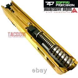 ZAFFIRI COMPLETE SHINY GOLD ZPS. 2 SLIDE For GLOCK 26 + SERRATED BARREL + PARTS