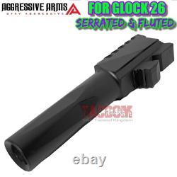 ZAFFIRI COMPLETE SHINY GOLD ZPS. 2 SLIDE For GLOCK 26 + SERRATED BARREL + PARTS