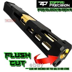 ZAFFIRI ZP. 19BG SHINY GOLD FLUTED FLUSH CROWN BARREL for GLOCK 19 GEN 1 2 3 4