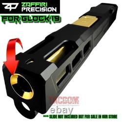 ZAFFIRI ZP. 19BG SHINY GOLD FLUTED FLUSH CROWN BARREL for GLOCK 19 GEN 1 2 3 4