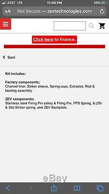 ZEV Technologies Glock Upper Slide Parts Kit 9mm PK-UPPER-9 17 19 26 34 Gen 1-4