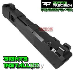 Zaffiri Ibs Black Complete Ported Slide Black Barrel + Upk + Sights Glock 43 43x