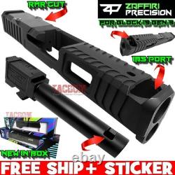 Zaffiri Ibs Black Ported Rmr Slide + Ibs Black Barrel For Glock 19 Gen 3